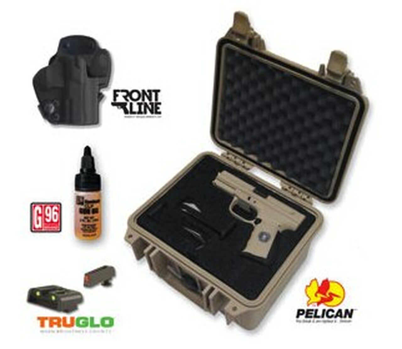 FMK Gen 2 Marine Corp Limited Edition Set 9mm 4″, Desert Sand Cerakote, Tru GLo Sights, 14 Round Mag
