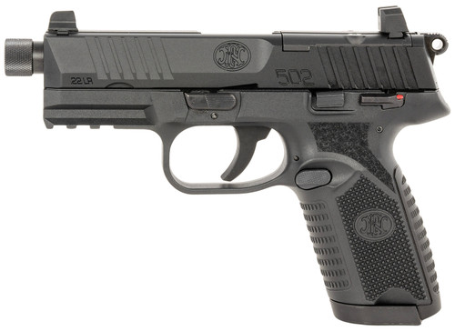 FN 502 Tactical 22 LR, 4.6″ Threaded Barrel, Black, Optic Ready, 15rd