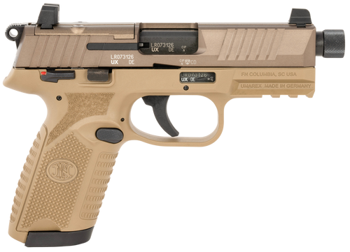 FN 502 Tactical 22 LR, 4.6″ Threaded Barrel, Flat Dark Earth, Optic Ready, 15rd