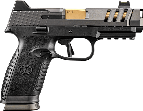FN 509 CC Edge XL 9mm, 4.2″ Gold Barrel, Black, FN Compensator, 10rd