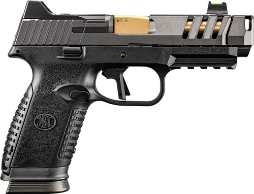 FN 509 CC Edge XL 9mm, 4.2″ Gold Barrel, Black/Gray Cerakote, 17rd