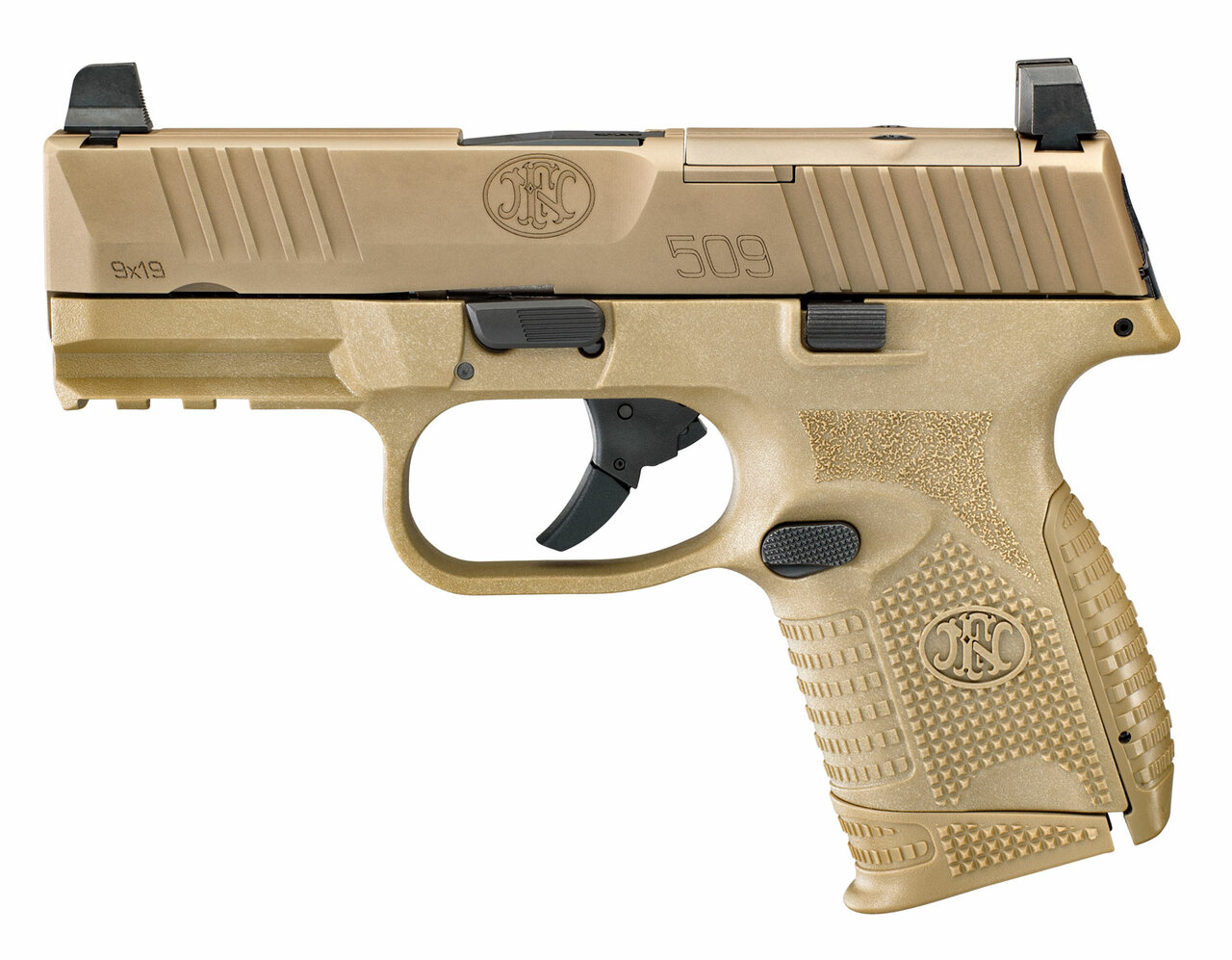 FN 509 Compact MRD 9mm, 3.7″ Barrel, FN Optics Mounting System, Flat Dark Earth, 2x 10rd