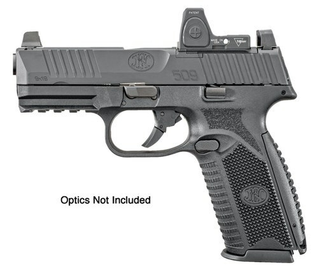 FN 509 Mid-Size MRD 9mm, 4″ Barrel, Optic Ready, 15rd