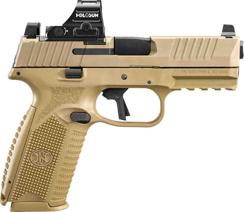 FN 509 MRD 9mm, 4″ Barrel, Flat Dark Earth, Holosun 407C Red Dot, 17rd