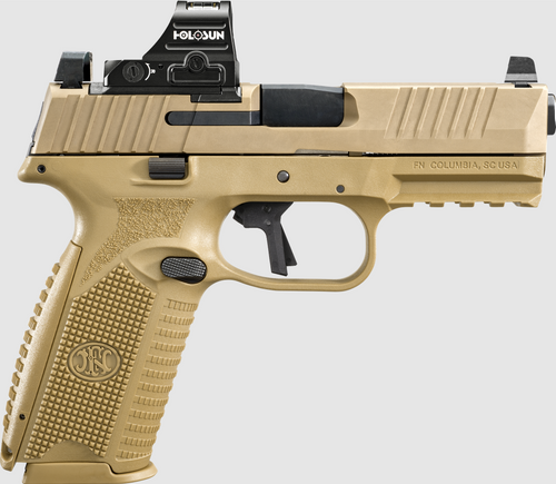FN 509 MRD 9mm, 4″ Barrel, Flat Dark Earth, Holosun 407C Red Dot Sight, 10rd