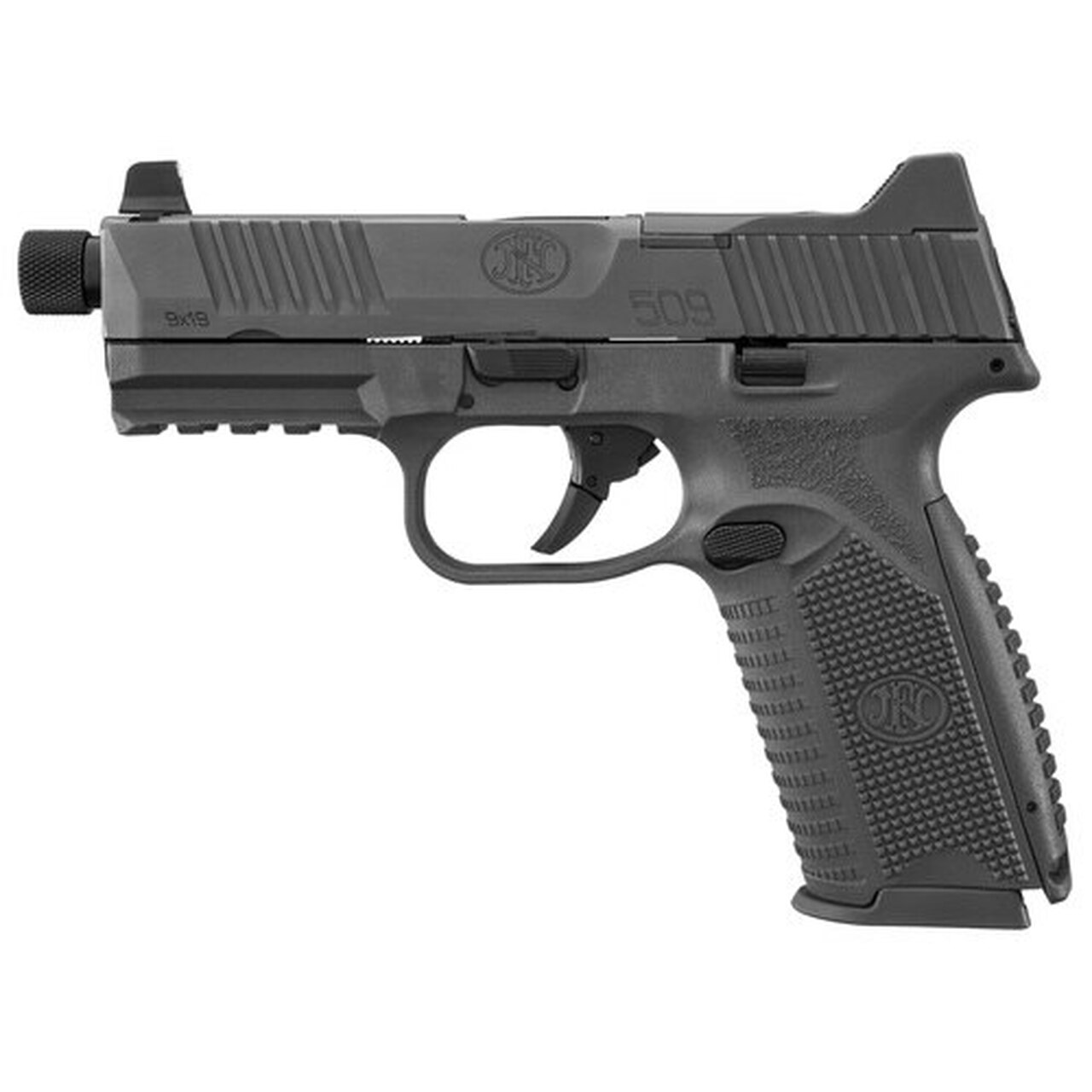 FN 509 Tactical Double 9mm, 4.5″ Barrel, Black Grip/Frame/Slide, 10rd