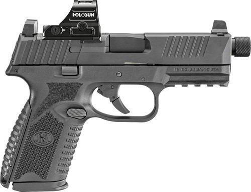 FN 509MT Tactical 9mm, 4.5″ Threaded Barrel, Black, Holosun 407C Red Dot Sight, 10rd