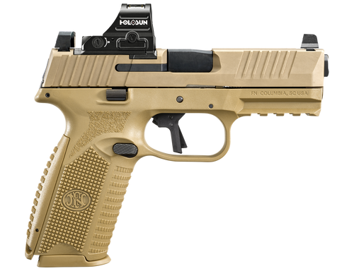 FN 510 MRD 10mm, 4.1″ Barrel, Flat Dark Earth, Holosun 407C Red Dot, 15rd