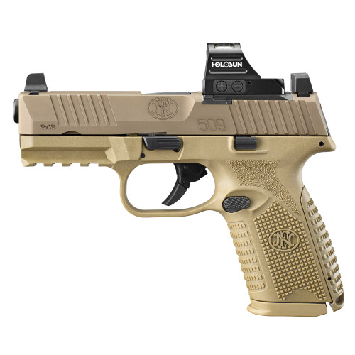 FN 510 MRD 10mm, 4.1″ Barrel, Flat Dark Earth, Holosun 407C Red Dot Sight, 10rd