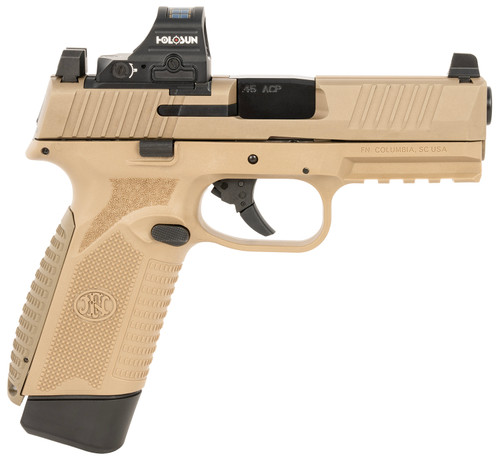 FN 545 MRD 45 ACP, 4.1″ Barrel, Flat Dark Earth, Holosun 407C Red Dot Sight, 10rd