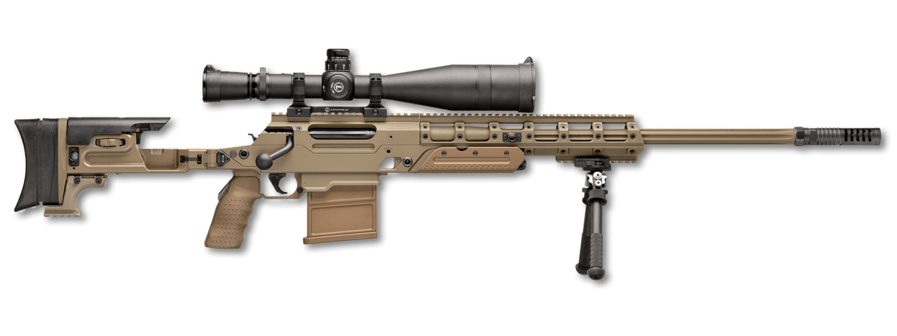 FN Ballista .338 Lapua, 26″ Barrel, Caliber Convertible, Flat Dark Earth, Ambi Folding Stock