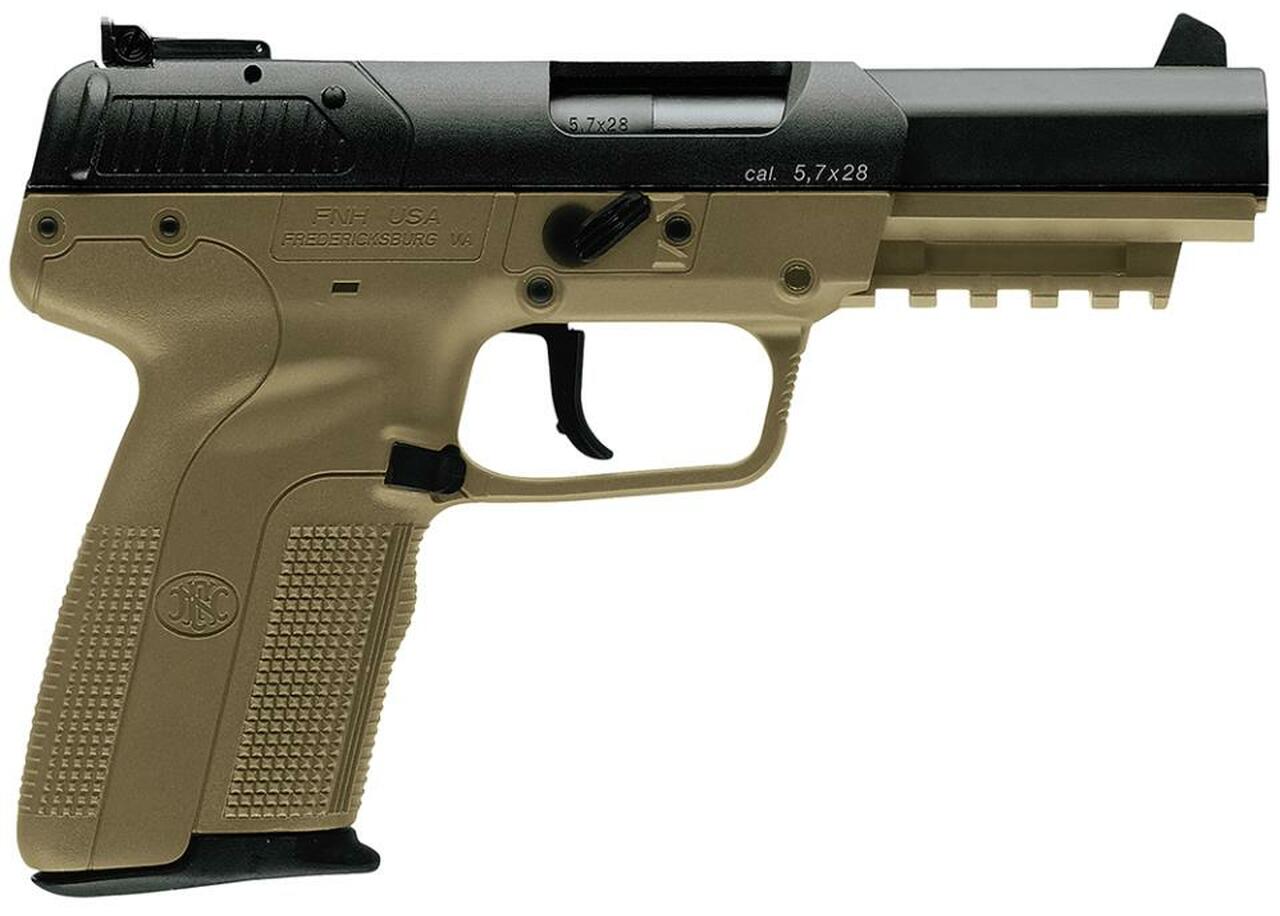 FN Five-Seven 5.7X28mm 4.8″ Adjustable 3-Dot Sights, Flat Dark Earth, 20 Round