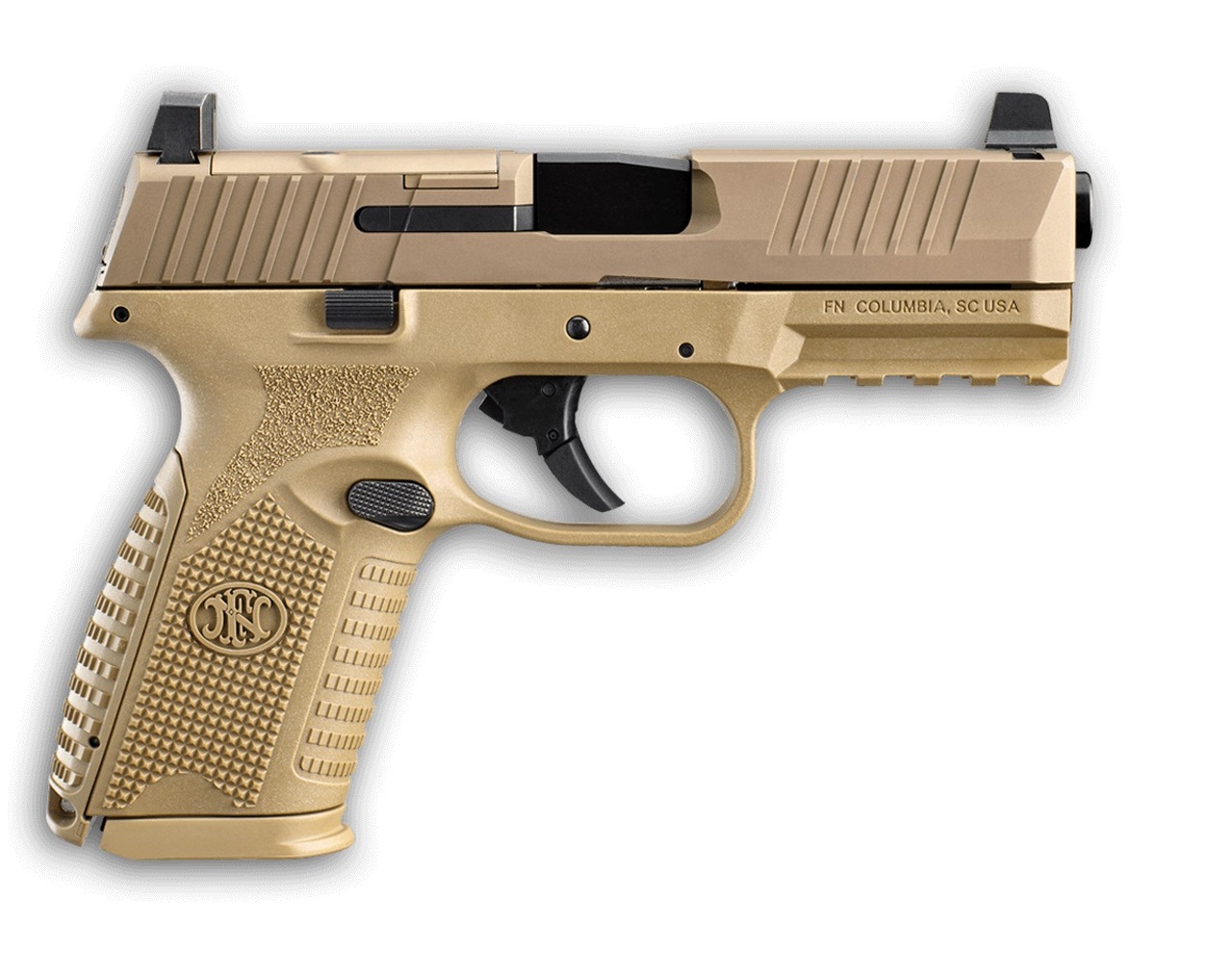 FN FN 509 Midsize MRD 9mm, 4″ Barrel, Flat Dark Earth, Ambidextrous Controls, Non-Manual Safety, Optics Ready, 15rd