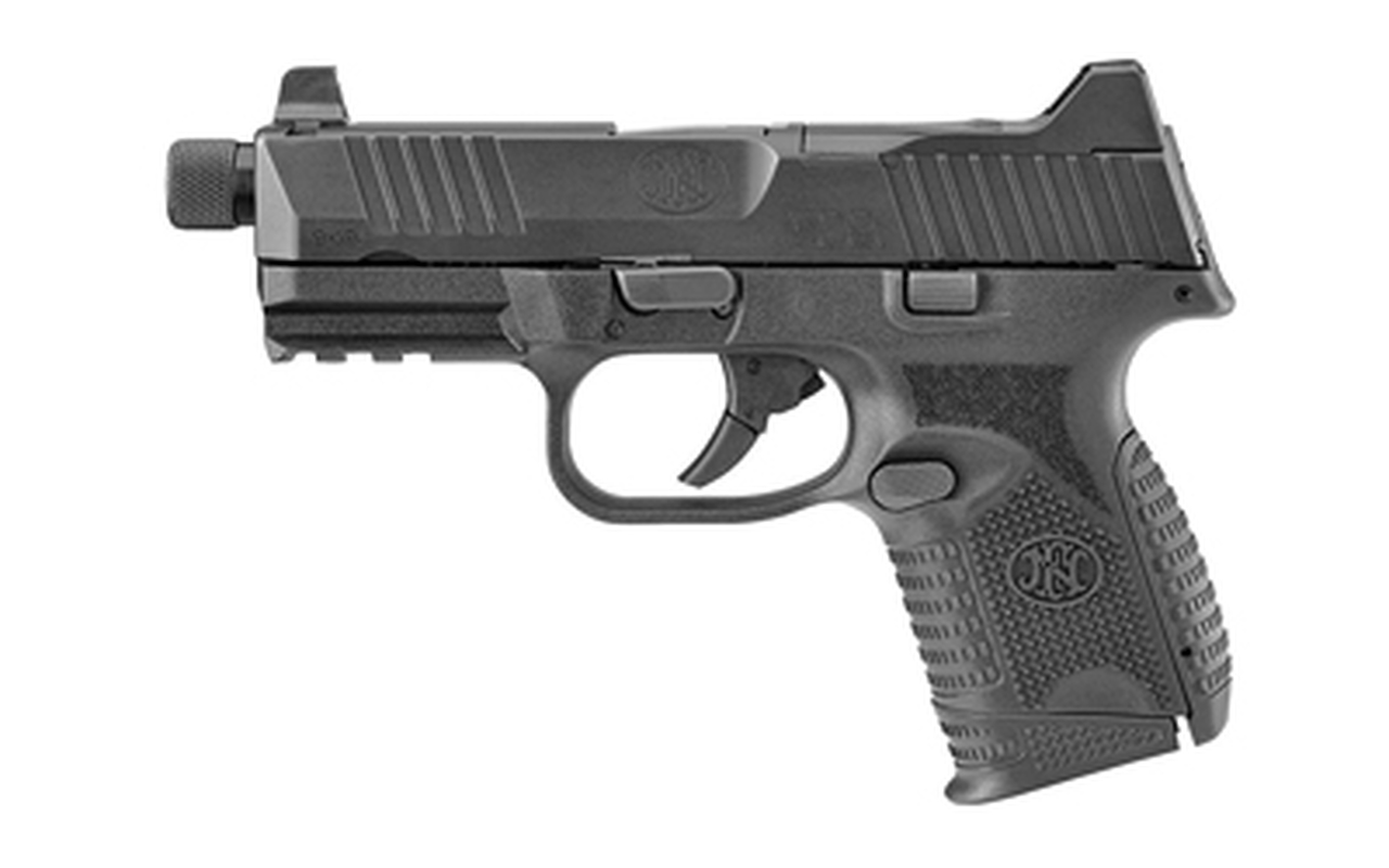 FN FN509 Compact Tactical 9mm, 4.32″ Threaded Barrel, Black, Suppressor-Height Night Sights, Optics Ready, 12rd/24rd Mags