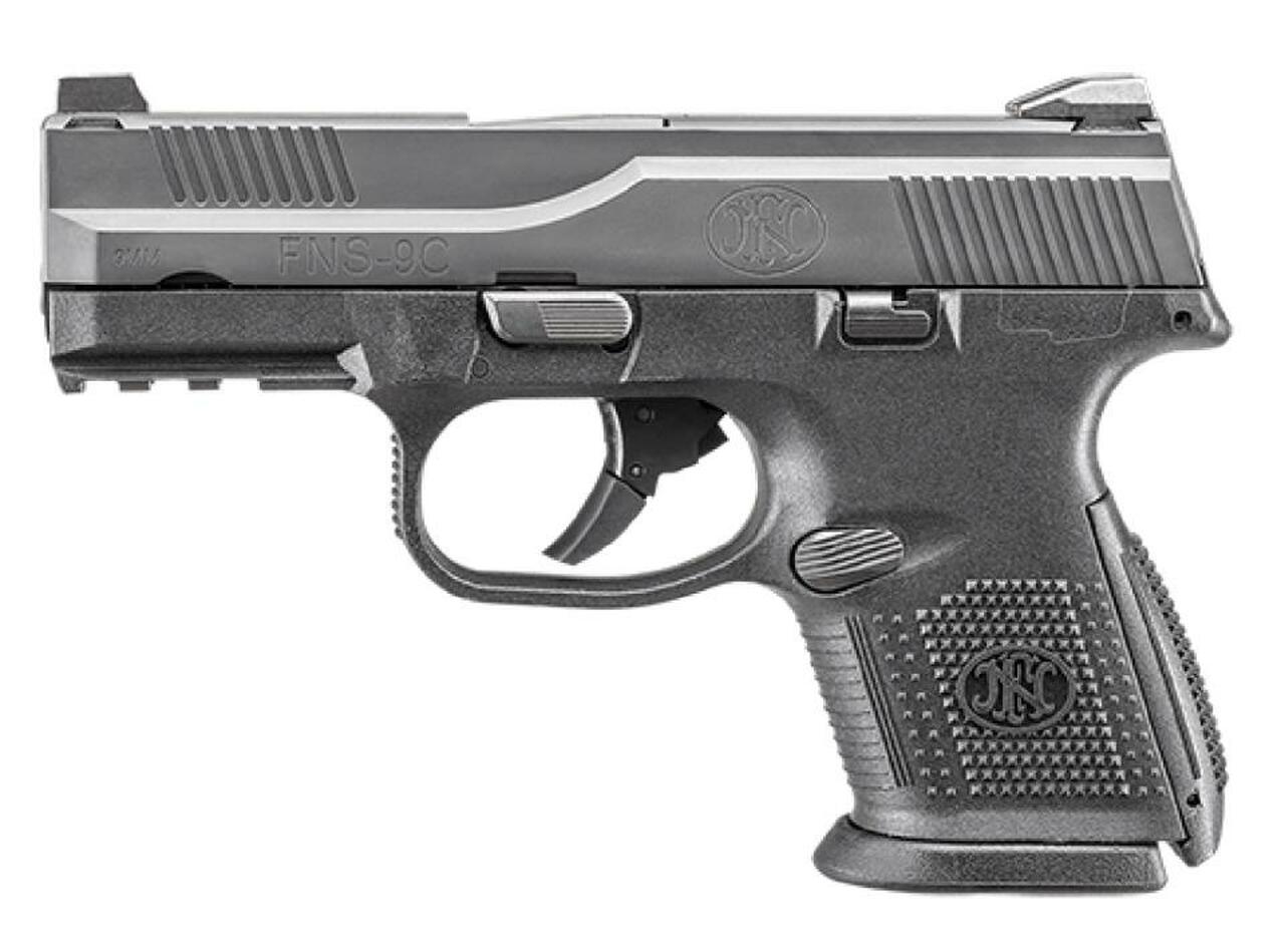 FN FNS-9C Compact 9mm 3.6″ Barrel Battle Gray Finish 1 17rd & 1 12rd Mag