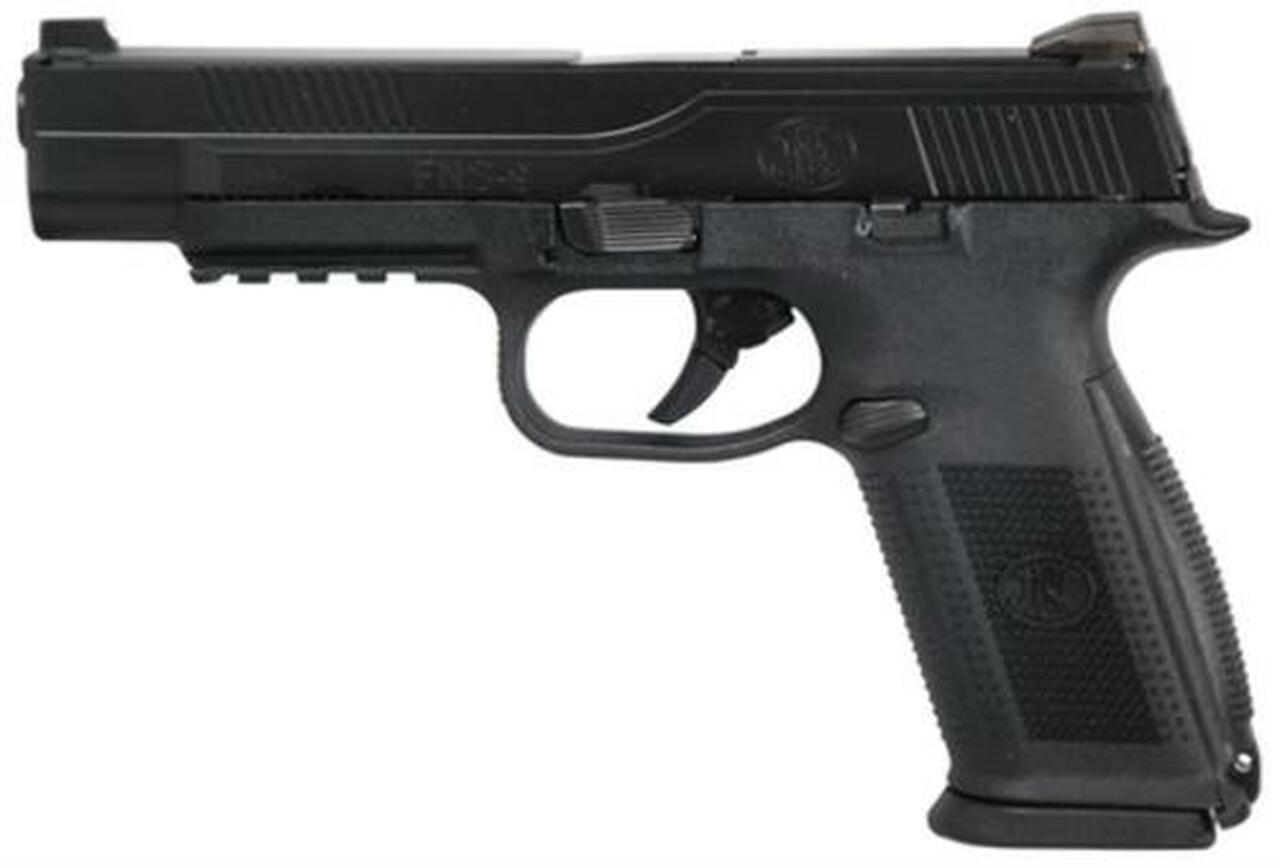FN FNS-9L Long Slide 9mm 5″ Barrel Blackened Stainless Steel Slide, Black Frame 17rd Mag