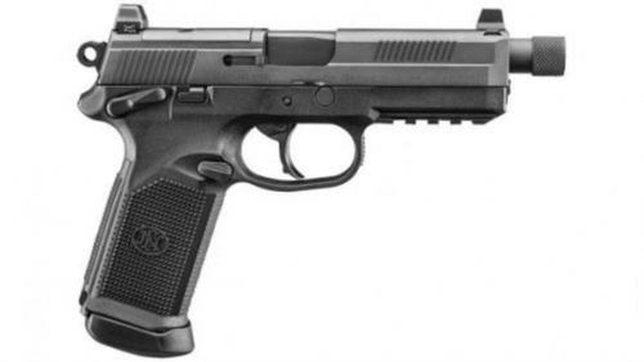 FN FNX-45 Tactical 45 ACP 5.3″ Threaded Barrel, Night Sights 15 Round Gray/Black