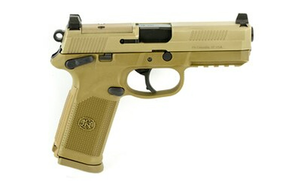 FN FNX-45 Tactical Flat Dark Earth 45 ACP, 4.5″ Barrel, Night Sights, Fired Case, 3x10rd Mags