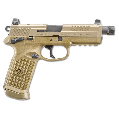 FN FNX Tactical Bundle 45 ACP, 5.3″ Threaded Barrel, Flat Dark Earth, 10rd