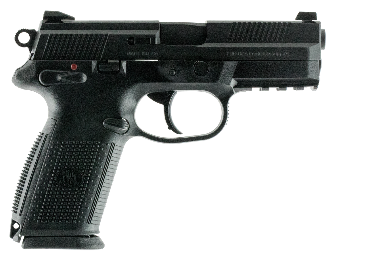 FN LE FNX-9 9mm Single/Double 4″ 17rd Black Interchangeable Backstrap Grip Polymer Frame Black Stainless Steel Slide