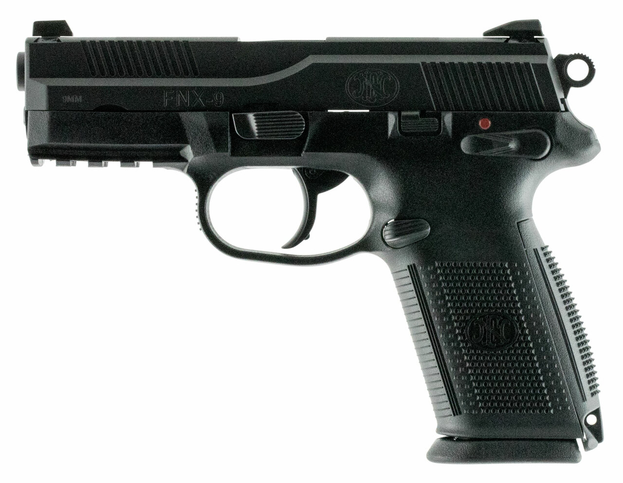 FN LE FNX-9 9mm Single/Double 4″ 17rd Black Interchangeable Backstrap Grip Polymer Frame Black Stainless Steel Slide