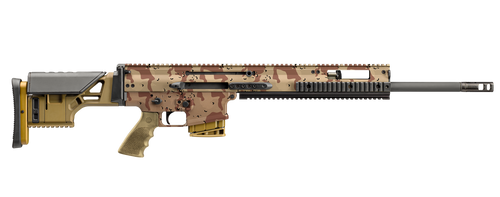 FN SCAR 16S 5.56x45mm, 16.25″ Barrel, Hydro Dipped Chocolate Chip Desert Camo, 30rd