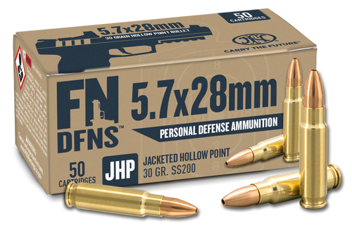 FN SS200 5.7x28mm, 30gr, Jacketed Hollow Point, 50rd Box