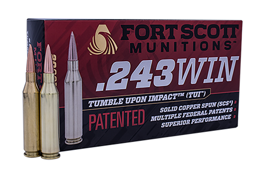 Fort Scott 243 Winchester, 70gr, Solid Copper Spun, 20rd Box