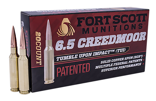 Fort Scott 6.5 Creedmoor, 130gr, Solid Copper Spun, 20rd Box