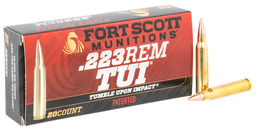 Fort Scott Munitions TUI 223 Remington, 55gr, Solid Copper Spun, 20rd Box