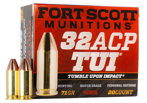 Fort Scott Self Defense 32 ACP, 71gr, Solid Copper Spun, 20rd Box