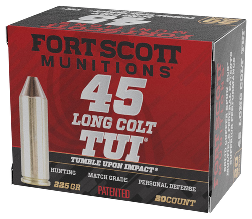 Fort Scott Self Defense 45 Long Colt, 225gr, Solid Copper Spun, 20rd Box