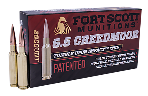 Fort Scott TUI 6.5 Creedmoor, 123gr, Solid Copper Spun, 20rd Box