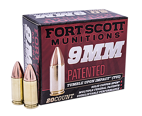 Fort Scott TUI 9mm, 80gr, Solid Copper Spun, 20rd Box