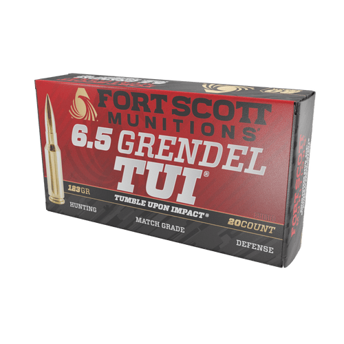 Fort Scott Tumble Upon Impact 6.5 Grendel, 123gr, Solid Copper Spun, 20rd Box