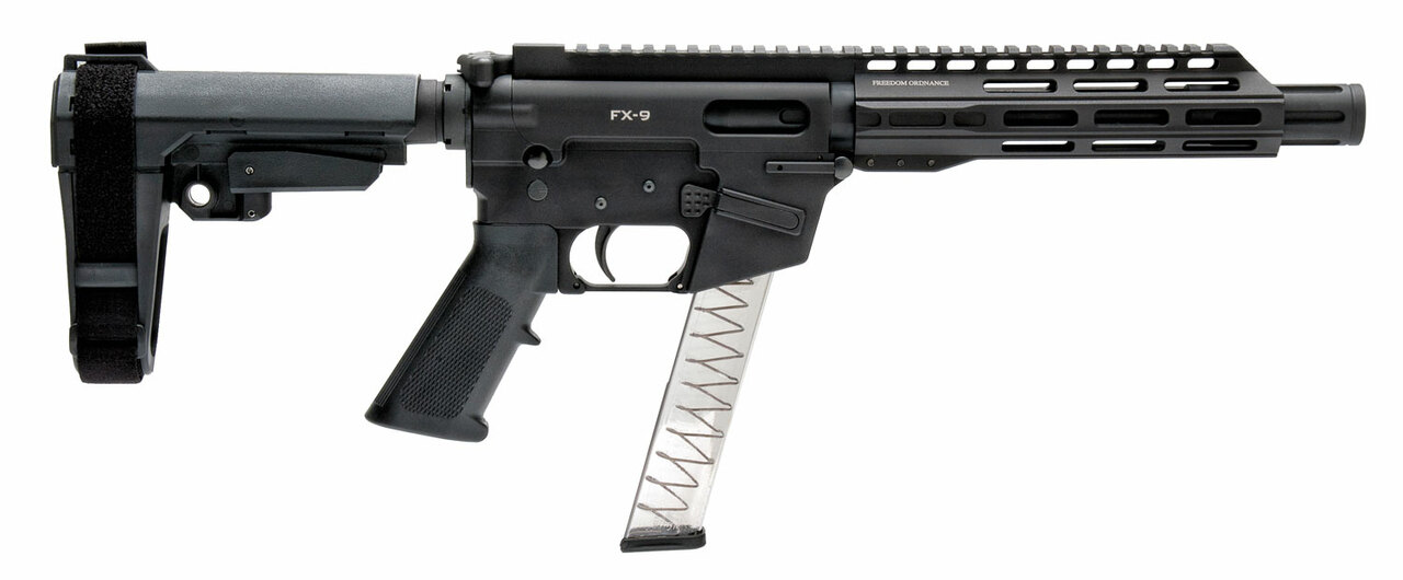 Freedom Ordnance FX-9 9mm, 8″ Barrel, SBA3, M-LOK, Black, 31rd