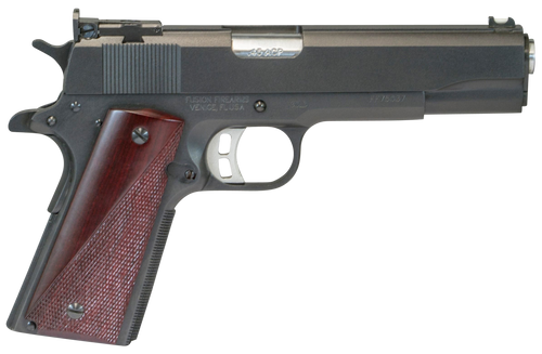 Fusion 1911 Freedom Gold 45 ACP, 4.25″ Barrel, Red Cocobolo Grips, 8rd