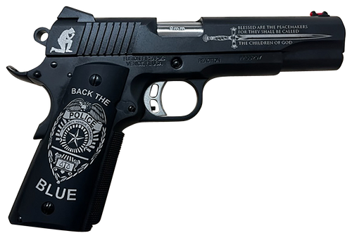 Fusion 1911 Reaction 45 ACP, 5″ Barrel, “Back the Blue”, 8rd