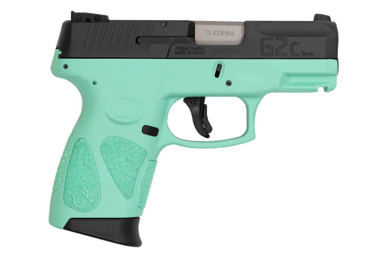 G2C 9mm Sub-Compact Pistol with Cyan Frame and Black Slide