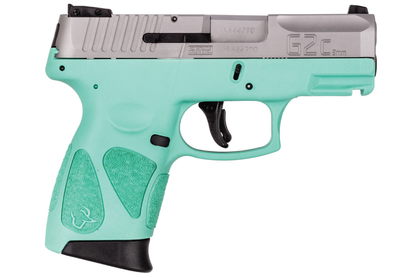 G2C 9mm Sub-Compact Pistol with Cyan Frame and Stainless Slide