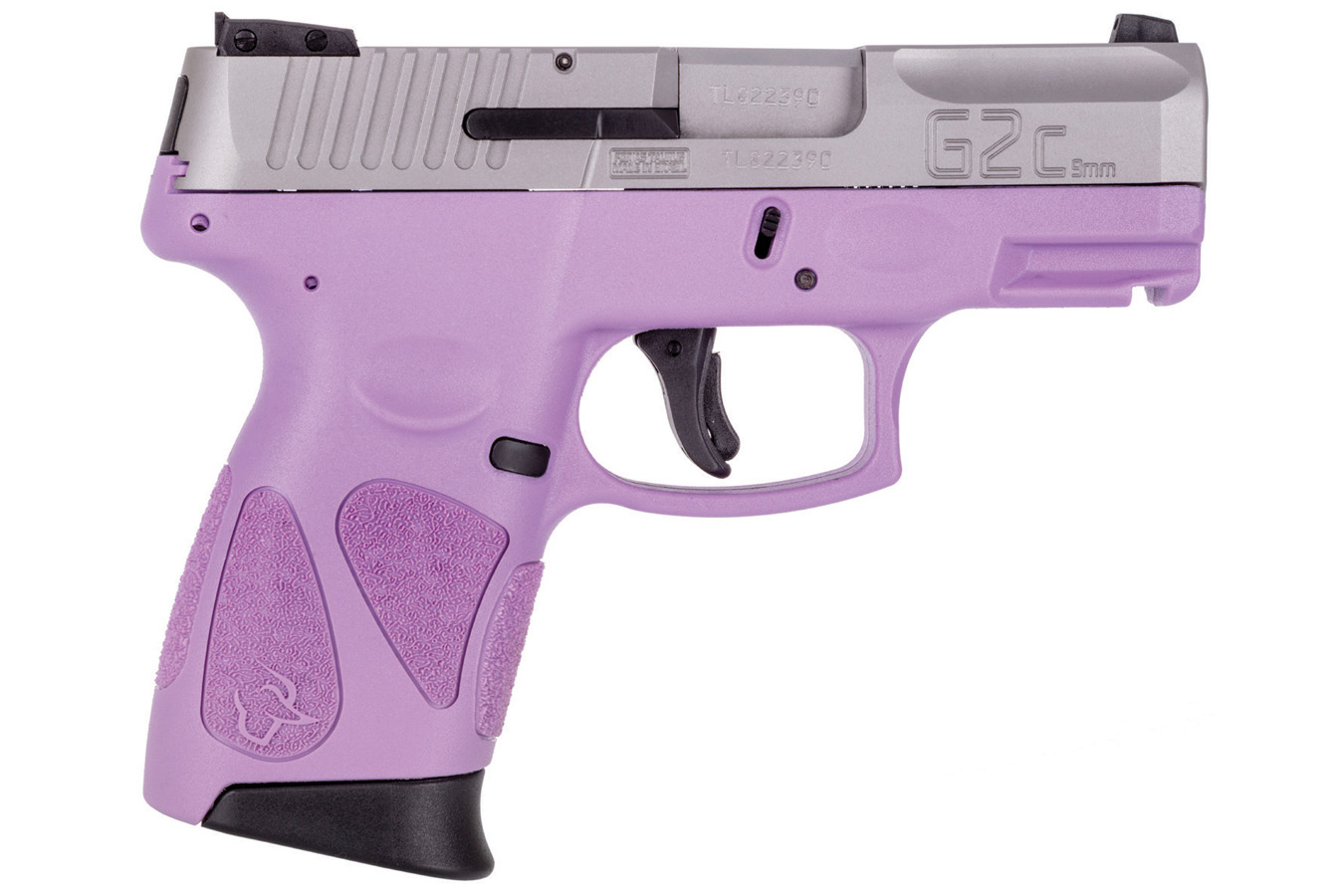 G2C 9mm Sub-Compact Pistol with Light Purple Frame and Matte Stainless Slide