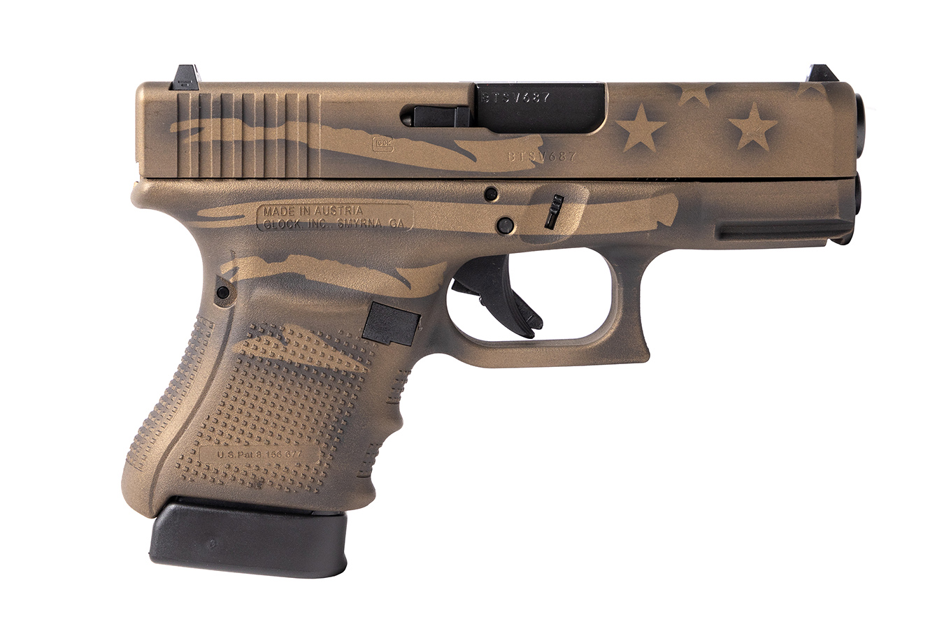 G30 Gen4 45ACP Semi-Auto Pistol with Coyote Battle Worn Flag Finish