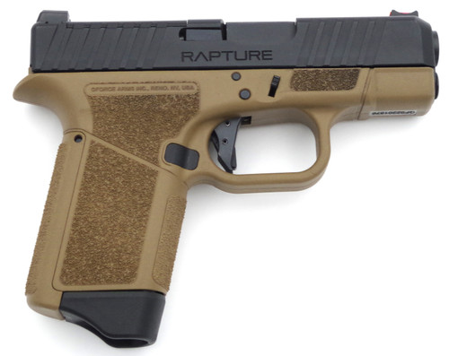 GForce Rapture 9mm, 3.25″ Barrel, Flat Dark Earth Frame, Black Slide, 10rd