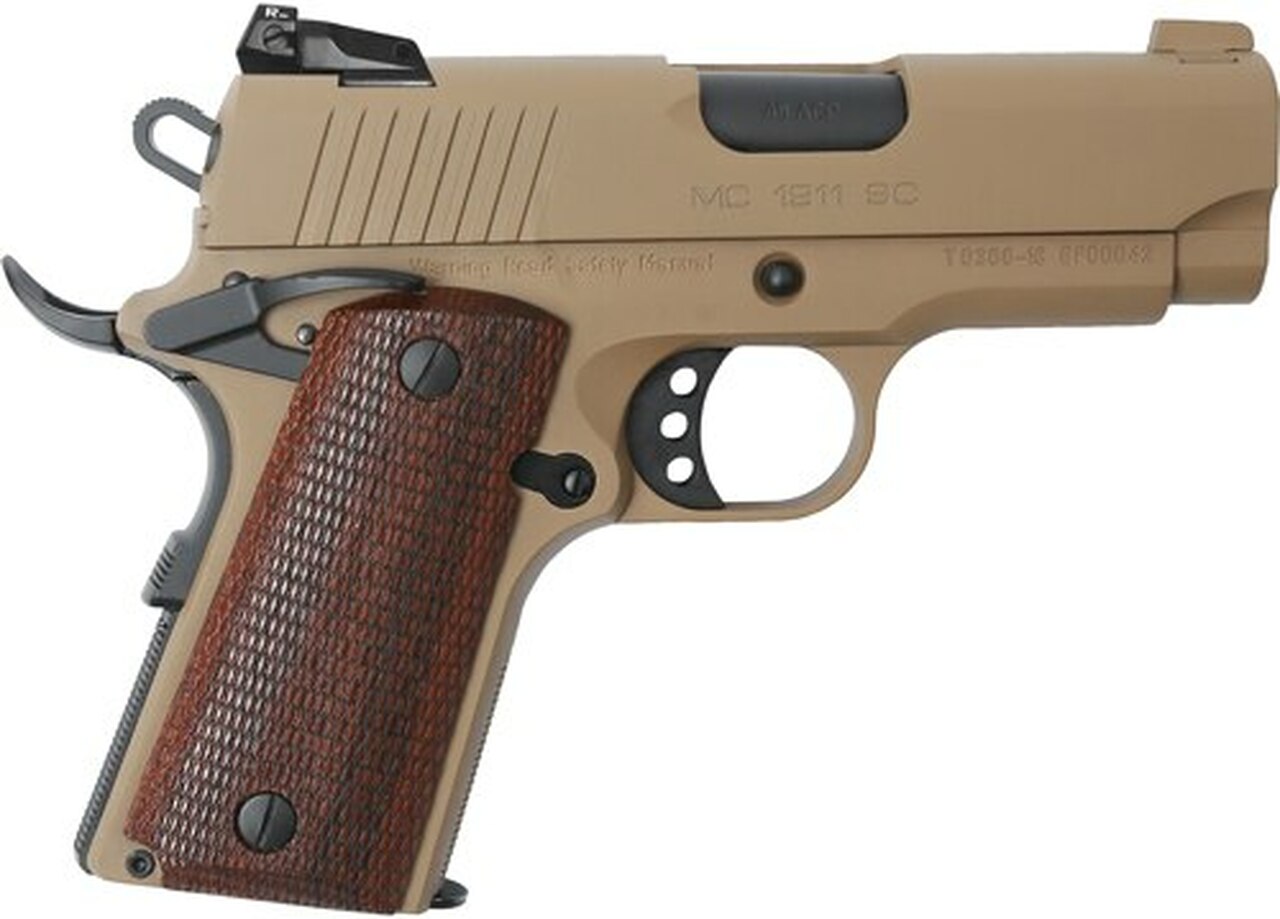 Girsan MC1911 Officer 45 ACP, 3.40″ Barrel, Flat Dark Earth, 6rd