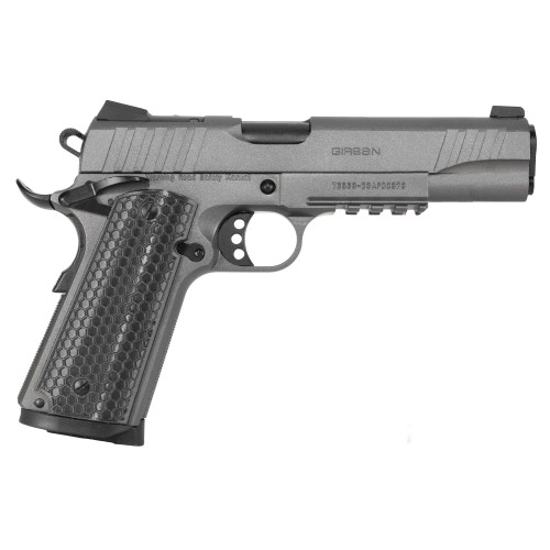 Girsan MC1911 S Influencer 45 ACP, 5″ Barrel, Gray Cerakote, Optic Ready, 8rd