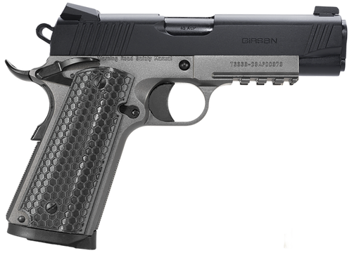 Girsan MC1911C Untouchable 45 ACP, 4.4″ Barrel, Black Slide, Stainless Steel Frame, 8rd