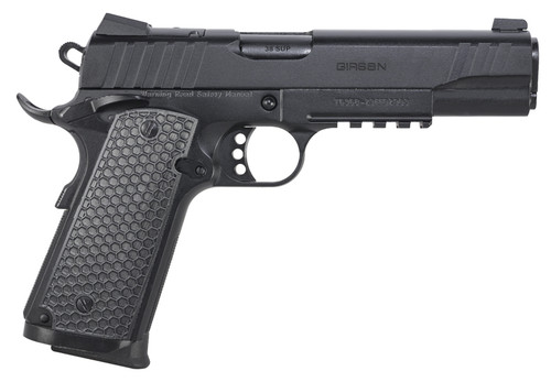 Girsan MC1911S Influencer 38 Super, 5″ Barrel, Black, Optic Ready, 9rd
