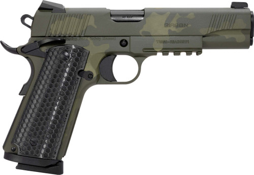 Girsan MC1911S Untouchable 45 ACP, 5″ Barrel, Olive Drab Camo, G10 Grip, 8rd