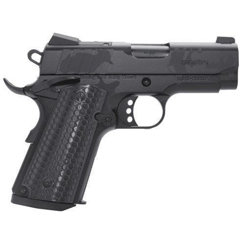 Girsan MC1911SC Influencer 45 ACP, 3.4″ Barrel, Black Camo, Optic Ready, 6rd