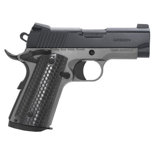 Girsan MC1911SC Untouchable 9mm, 3.4″ Barrel, Black/Silver, G10 Grips, 6rd